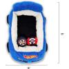 imageHot Wheels Plush Car Pet Bed  Themed Blue Car Design for Dogs and Cats with Toy Steering Wheel and TireHot Wheels