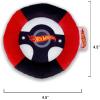 imageHot Wheels Plush Car Pet Bed  Themed Blue Car Design for Dogs and Cats with Toy Steering Wheel and TireHot Wheels