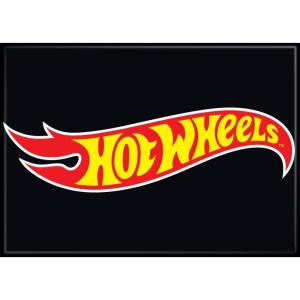 imageAta Boy Hot Wheels Logo on Black 25 X 35 Magnet for Lockers and Refrigerators