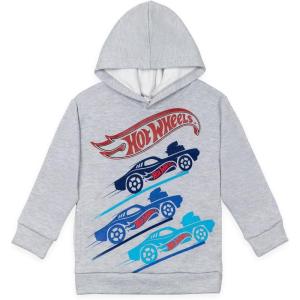imageHot Wheels Fleece Pullover Hoodie Toddler to Big Kid Sizes 2T  1820Heather Grey