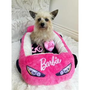imageHot Wheels Plush Car Pet Bed  Themed Blue Car Design for Dogs and Cats with Toy Steering Wheel and TireBarbie