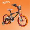 imageDynacraft Hot Wheels Boys BMX Bikes Sizes 12  18 for Ages 39 Years in red Black with Handlebar rev Grip Play FeatureBlack