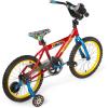 imageDynacraft Hot Wheels Boys BMX Bikes Sizes 12  18 for Ages 39 Years in red Black with Handlebar rev Grip Play FeatureRed