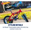 imageDynacraft Hot Wheels Boys BMX Bikes Sizes 12  18 for Ages 39 Years in red Black with Handlebar rev Grip Play FeatureRedBlue
