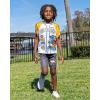 imageHot Wheels Athletic Mesh Baseball Jersey TShirt and Shorts Outfit Set Toddler to Big Kid Sizes 2T  1012Golden Yellow  Gray
