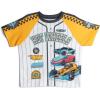 imageHot Wheels Athletic Mesh Baseball Jersey TShirt and Shorts Outfit Set Toddler to Big Kid Sizes 2T  1012Golden Yellow  Gray