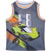 imageHot Wheels Athletic Mesh Jersey Tank Top and Basketball Shorts Outfit Set Toddler to Big Kid Sizes 2T  1012Gray  Orange