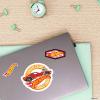 imageHot Wheels Badge Adhesive Vinyl Decal  Fun Hot Wheels Sticker for Car Window or BumperRed