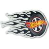 imageHot Wheels Flaming Tire Metal Sign  Classic Hot Wheels Wall Decor for Bedroom Garage or Man CaveBlackGray