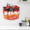 imageHot Wheels Flaming Tire Metal Sign  Classic Hot Wheels Wall Decor for Bedroom Garage or Man CaveRedYellow