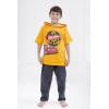 imageHot Wheels Hooded TShirt and Fleece Jogger Pants Outfit Set Toddler to Big Kid Sizes 2T  1012Golden Yellow  Gray