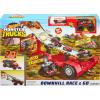 imageHot Wheels Monster Trucks Playset Toy Truck amp Car Down Hill Race amp Go with 164 Scale Bone Shaker amp 164 Scale Vehicle