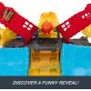 imageHot Wheels Monster Trucks Toy Playset 164 Scale 5Alarm Firetruck Battles The Fire Monster for a Funny Reveal 2 Crushed Cars Power Smashers