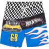 imageHot Wheels Raglan Rash Guard and Swim Trunks UPF 50 Outfit Set Toddler to Big Kid Sizes 2T  1012Blue  Black