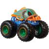 imageHot Wheels Toy Monster Trucks Creature 3Pack Set of 3 Toy Trucks in 164 Scale Shark Wreak Piranahh amp MegaWrex