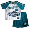 imageHot Wheels Athletic Mesh Baseball Jersey TShirt and Shorts Outfit Set Toddler to Big Kid Sizes 2T  1012Tropical Teal Green