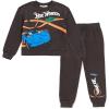 imageHot Wheels Fleece Pullover Sweatshirt and Jogger Pants Outfit Set Toddler to Big Kid Sizes 2T  1012Charcoal Gray