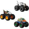 imageHot Wheels Toy Monster Trucks Creature 3Pack Set of 3 Toy Trucks in 164 Scale Shark Wreak Piranahh amp MegaWrex