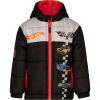 imageHot Wheels Zip Up Puffer Jacket with Fleece Lining Toddler to Big Kid Sizes 3T  1012Black