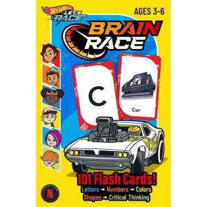 imageHot Wheels Brain Race Flash Cards 101 Cards for Preschool to Kindergarten Practice  Letters Numbers Colors amp Shapes  Early Learning for Kids Ages 36