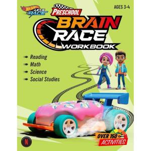 imageHot Wheels Brain Race Preschool Workbook  Preschool Learning Activities for Math Reading Science amp Social Studies  Educational Practice Book for Kids Ages 34