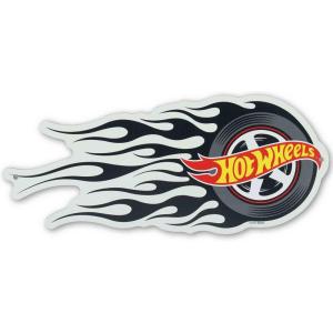 imageHot Wheels Flaming Tire Metal Sign  Classic Hot Wheels Wall Decor for Bedroom Garage or Man CaveBlackGray