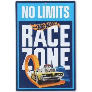 imageHot Wheels Flaming Tire Metal Sign  Classic Hot Wheels Wall Decor for Bedroom Garage or Man CaveBlueOrange