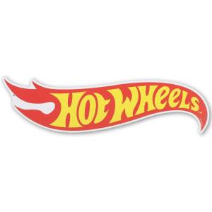 imageHot Wheels Flaming Tire Metal Sign  Classic Hot Wheels Wall Decor for Bedroom Garage or Man CaveYellow