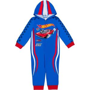 imageHot Wheels Zip Up Hooded Coverall Toddler to Big Kid Sizes 3T  1012Blue