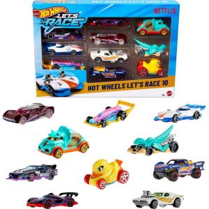 imageHot Wheels Toy Cars amp Trucks Lets Race 8Pack Set of 8 164 Scale Vehicles from the Animated Netflix Show10Pack