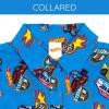 imageHot Wheels Matching Family Button Down Shirt Toddler to Adult Sizes 2T  2XLBright Blue