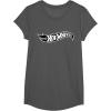 imageHot Wheels  Black Flame Logo TShirtAsphalt Grey