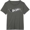 imageHot Wheels  Black Flame Logo TShirtAsphalt Grey