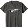 imageHot Wheels  Black Flame Logo TShirtAsphalt Grey