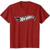 imageHot Wheels  Black Flame Logo TShirtCranberry Red