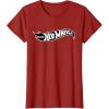 imageHot Wheels  Black Flame Logo TShirtCranberry Red
