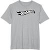 imageHot Wheels  Black Flame Logo TShirtHeather Grey