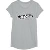 imageHot Wheels  Black Flame Logo TShirtHeather Grey