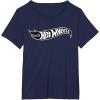 imageHot Wheels  Black Flame Logo TShirtNavy Blue
