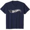 imageHot Wheels  Black Flame Logo TShirtNavy Blue