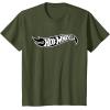 imageHot Wheels  Black Flame Logo TShirtOlive Green