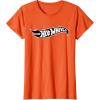 imageHot Wheels  Black Flame Logo TShirtOrange