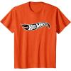 imageHot Wheels  Black Flame Logo TShirtOrange