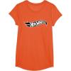 imageHot Wheels  Black Flame Logo TShirtOrange