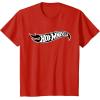 imageHot Wheels  Black Flame Logo TShirtRed