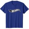 imageHot Wheels  Black Flame Logo TShirtRoyal Blue