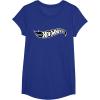 imageHot Wheels  Black Flame Logo TShirtRoyal Blue