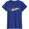 imageHot Wheels  Black Flame Logo TShirtRoyal Blue