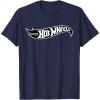 imageHot Wheels  Black Flame Logo TShirtNavy Blue