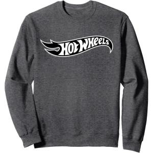 imageHot Wheels  Black Flame Logo SweatshirtDark Heather Grey